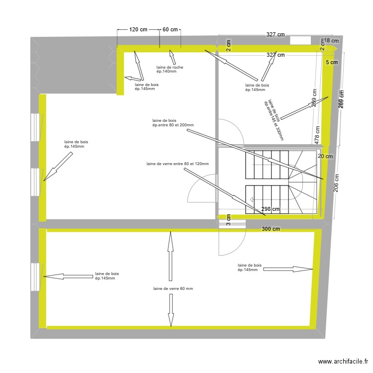 SCHMITT - R+1 - isolation. Plan de 14 pièces et 117 m2