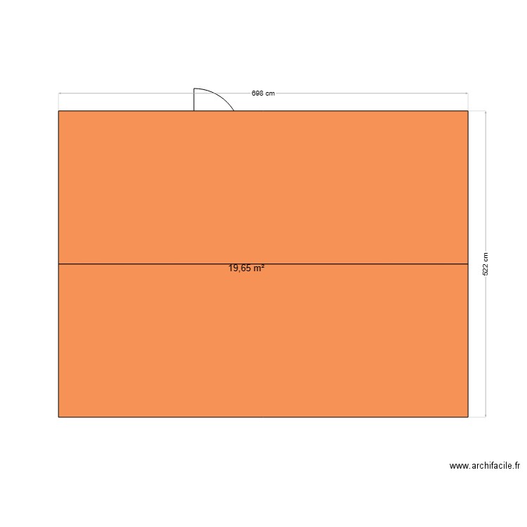 Cabane de jardin. Plan de 1 pièce et 20 m2