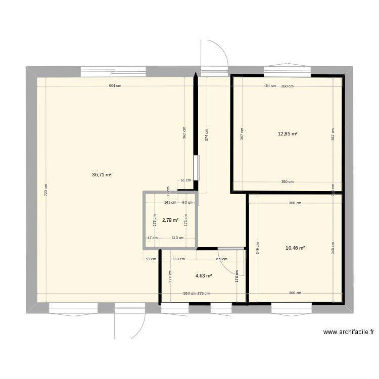 maispkk. Plan de 5 pièces et 101 m2