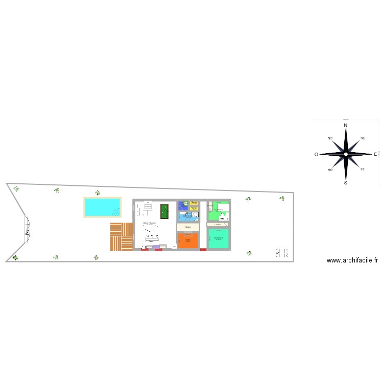 PLAN MOULIN v2. Plan de 14 pièces et 139 m2