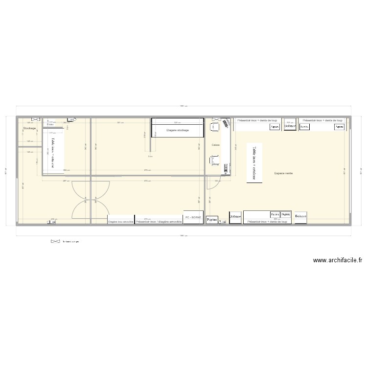 SOA stockage 2.7. Plan de 7 pièces et 123 m2