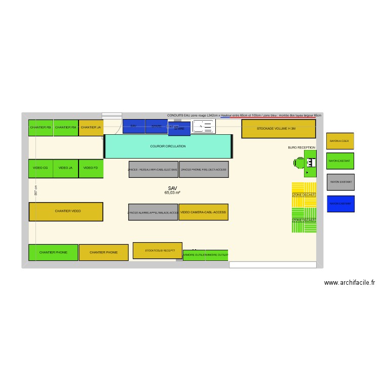 GARAGE TFC. Plan de 1 pièce et 65 m2