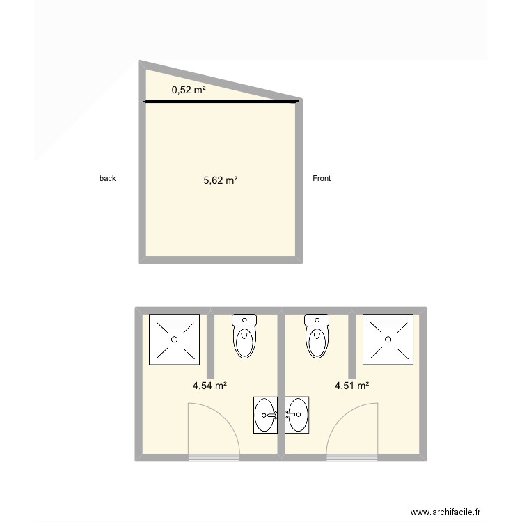 CR The farm. Plan de 4 pièces et 15 m2