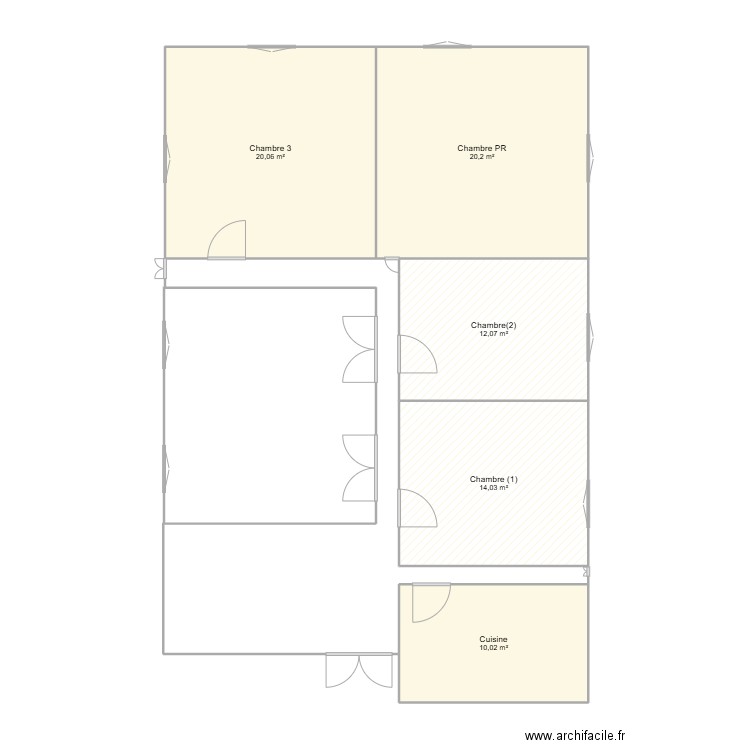 KOUNAHY. Plan de 5 pièces et 76 m2