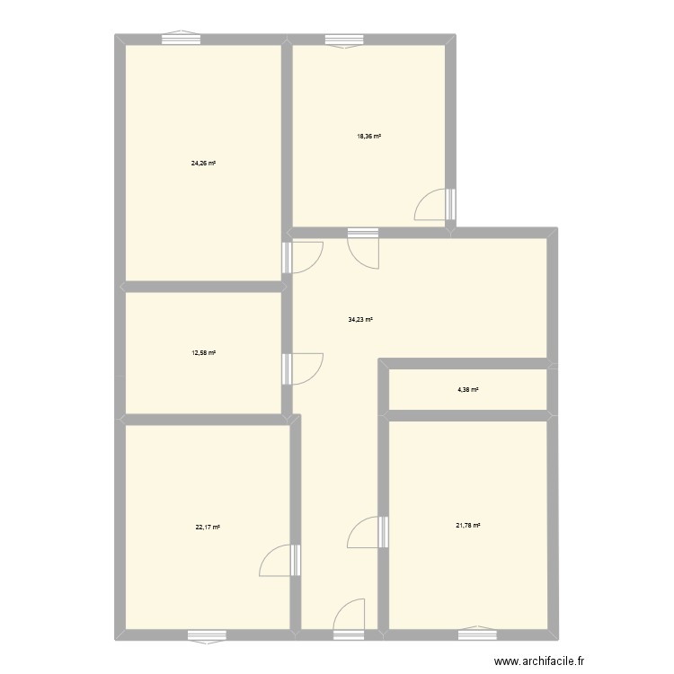 rives. Plan de 7 pièces et 138 m2