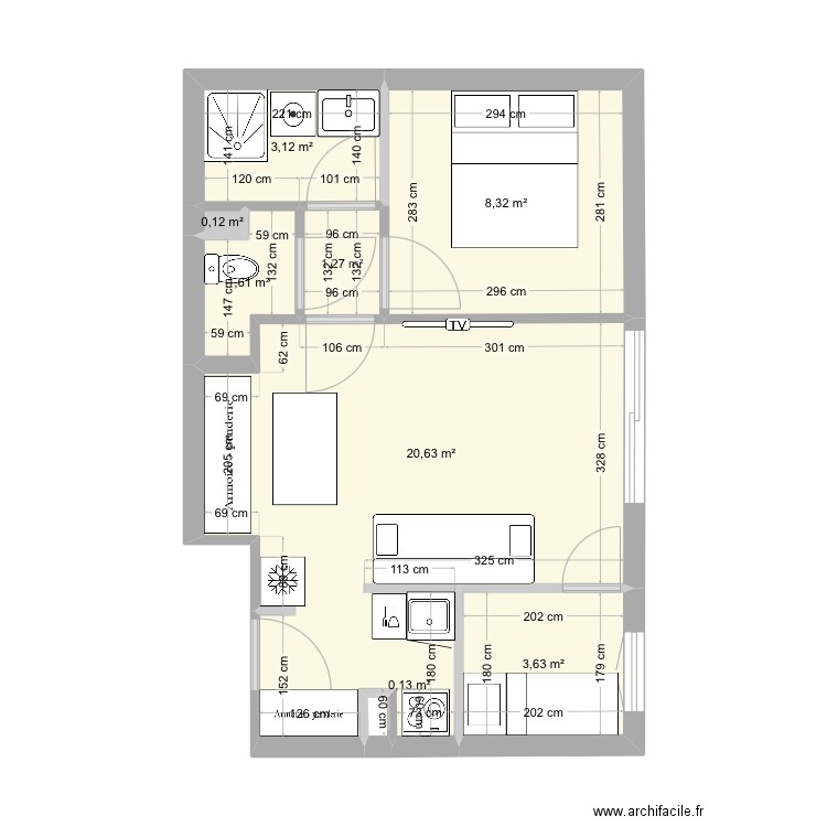 Cavalaire-Renov-20240102. Plan de 8 pièces et 39 m2