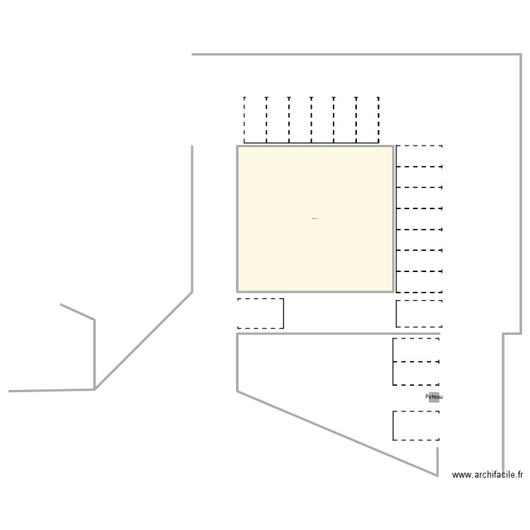 Plan Grange. Plan de 2 pièces et 269 m2