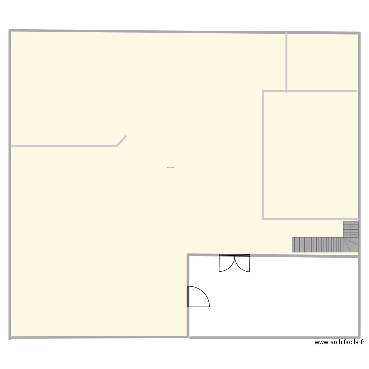 bas. Plan de 1 pièce et 926 m2