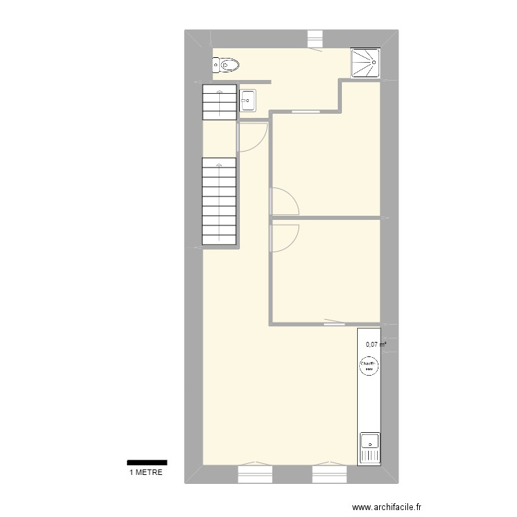 LLUCIA 22 R+4. Plan de 7 pièces et 48 m2