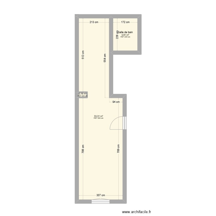 SCI IENA. Plan de 3 pièces et 37 m2