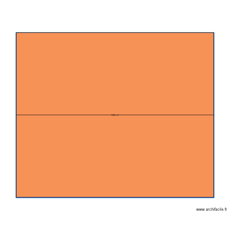 PLAN ENTREPOT DEMONTABLE COUPE 1. Plan de 1 pièce et 120 m2