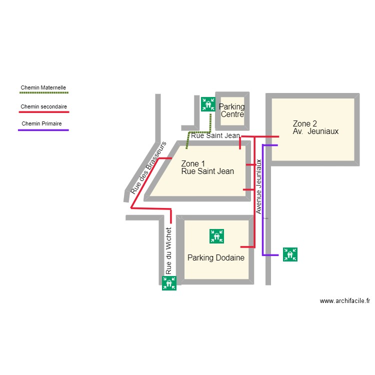 Sacré-coeur - Plan situation 24-25 1.0 . Plan de 4 pièces et 44 m2