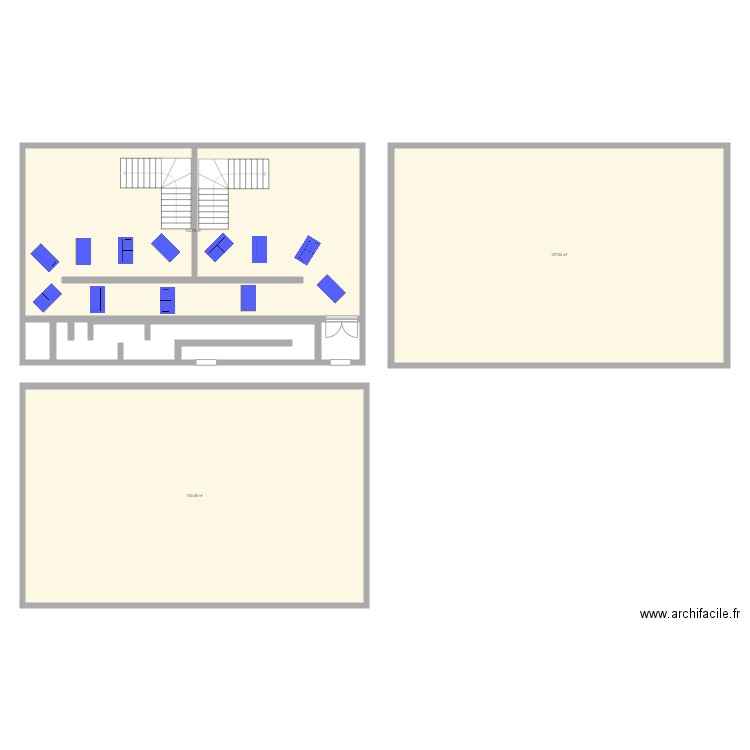 attraction. Plan de 3 pièces et 383 m2