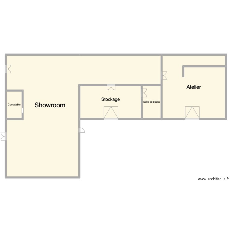 Plan de masse magasin. Plan de 5 pièces et 503 m2