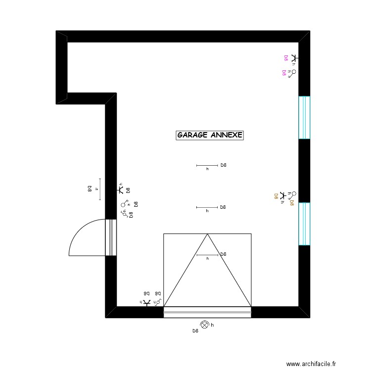 LAURA GARAGE ANNEXE. Plan de 1 pièce et 38 m2