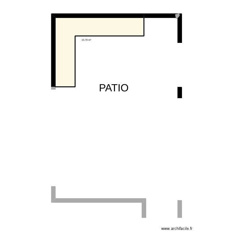 KASBAH 2 Patio. Plan de 1 pièce et 11 m2