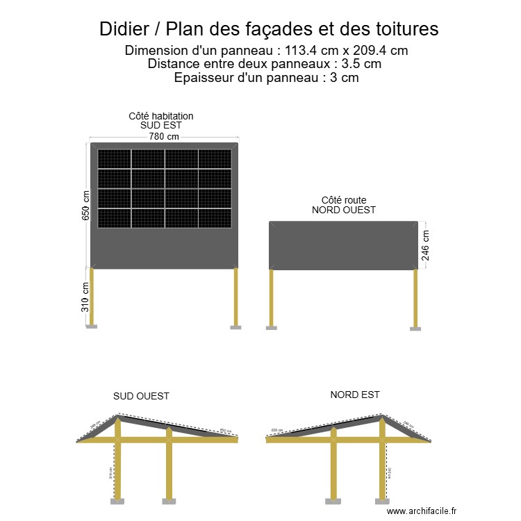 DIDIER PLAN DE FACADE. Plan de 8 pièces et 62 m2