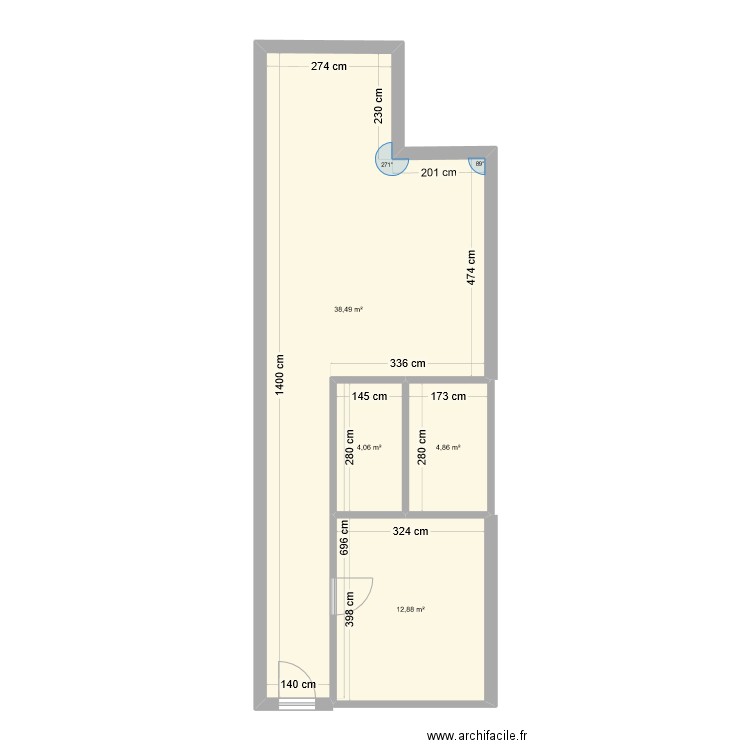 maison Mailys. Plan de 4 pièces et 60 m2