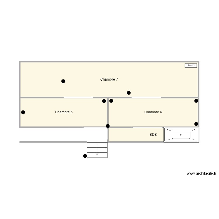 Maison test 2 ETG2. Plan de 4 pièces et 32 m2