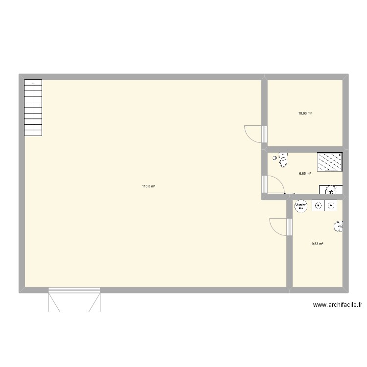 maison. Plan de 4 pièces et 138 m2