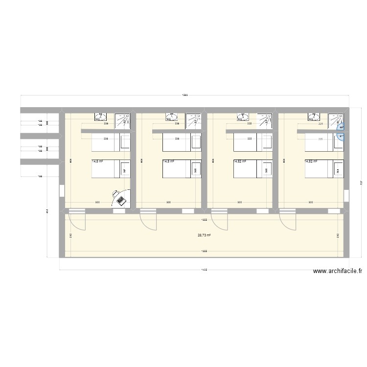 lfr maison personnel. Plan de 5 pièces et 87 m2