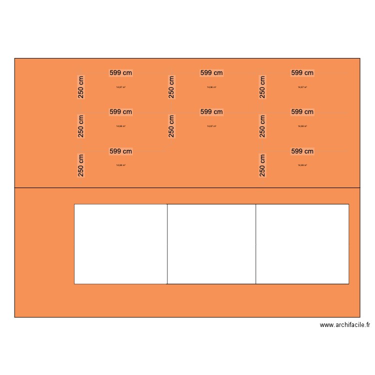 test eden. Plan de 16 pièces et 240 m2