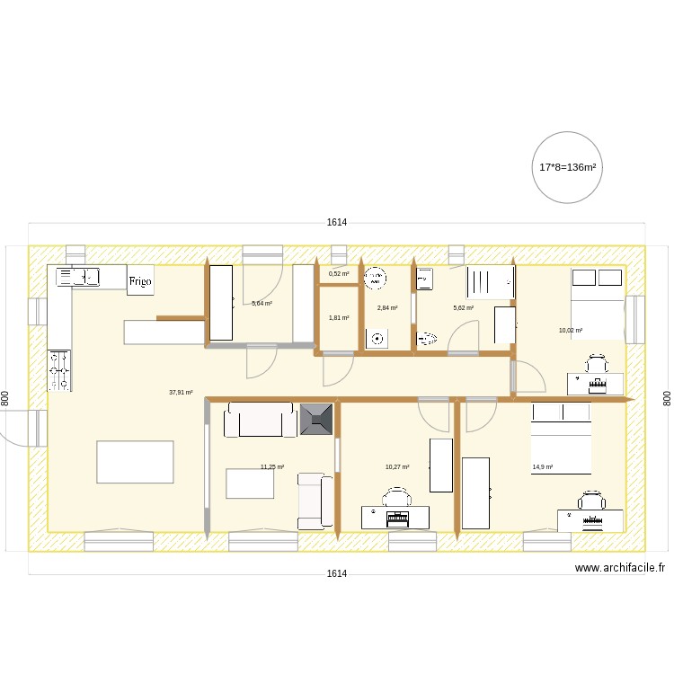 BEYNAT PP V12. Plan de 10 pièces et 101 m2