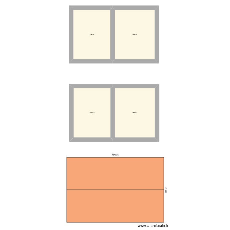 projet pelossier bureau. Plan de 4 pièces et 133 m2