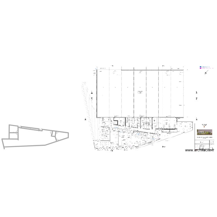 polygone. Plan de 2 pièces et 33 m2