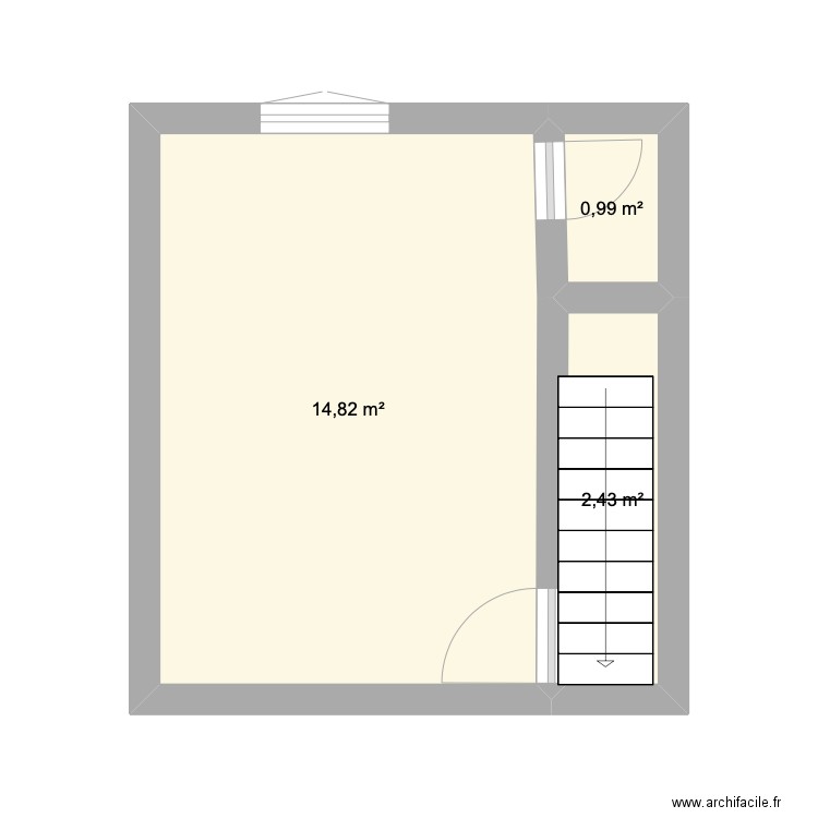 étage actuel petite. Plan de 0 pièce et 0 m2