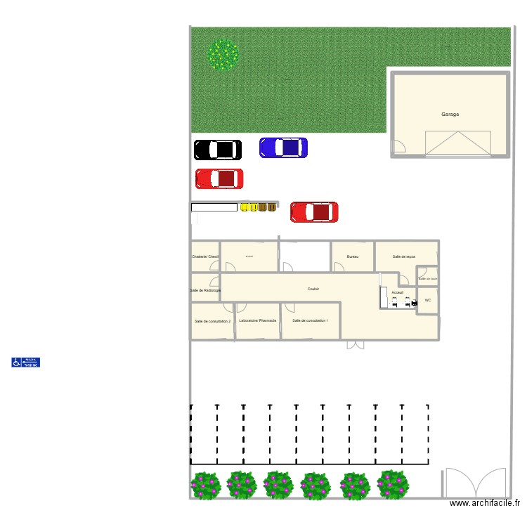 Plan Clinique . Plan de 13 pièces et 220 m2