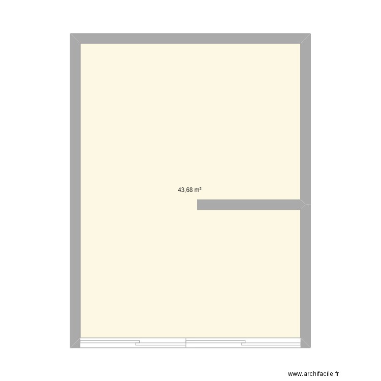 Maison A. Plan de 1 pièce et 44 m2