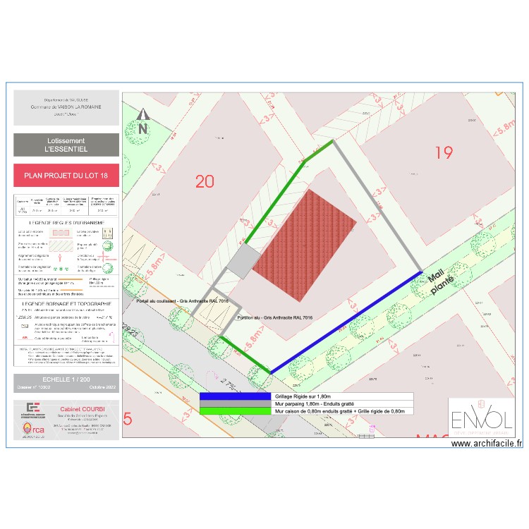 Implantation-Parcelle-PORTAIL. Plan de 0 pièce et 0 m2