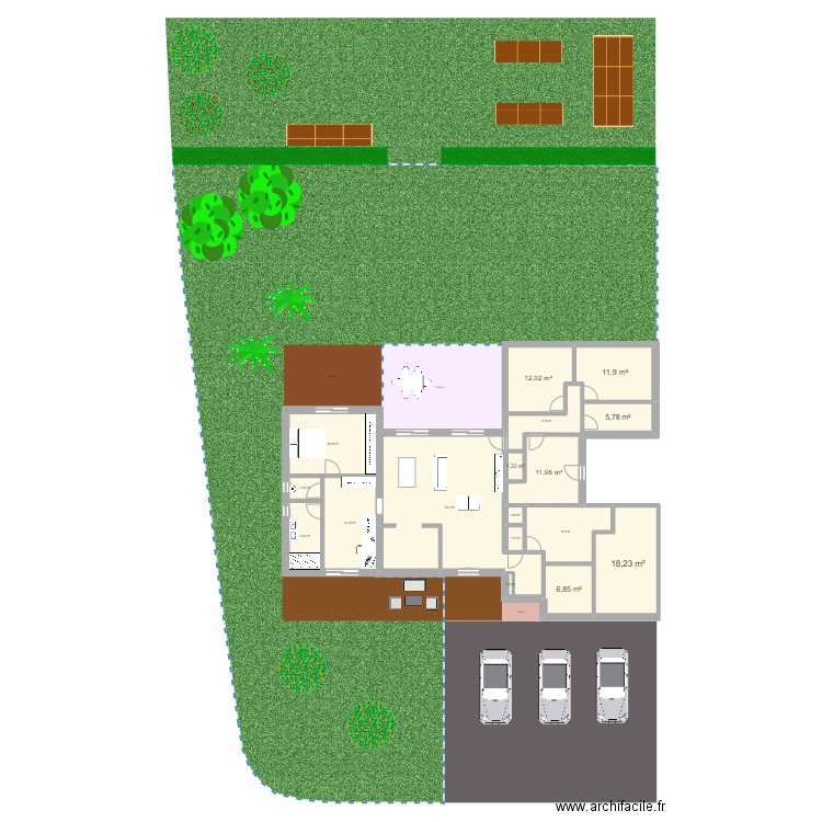 olbreuse 5. Plan de 17 pièces et 178 m2