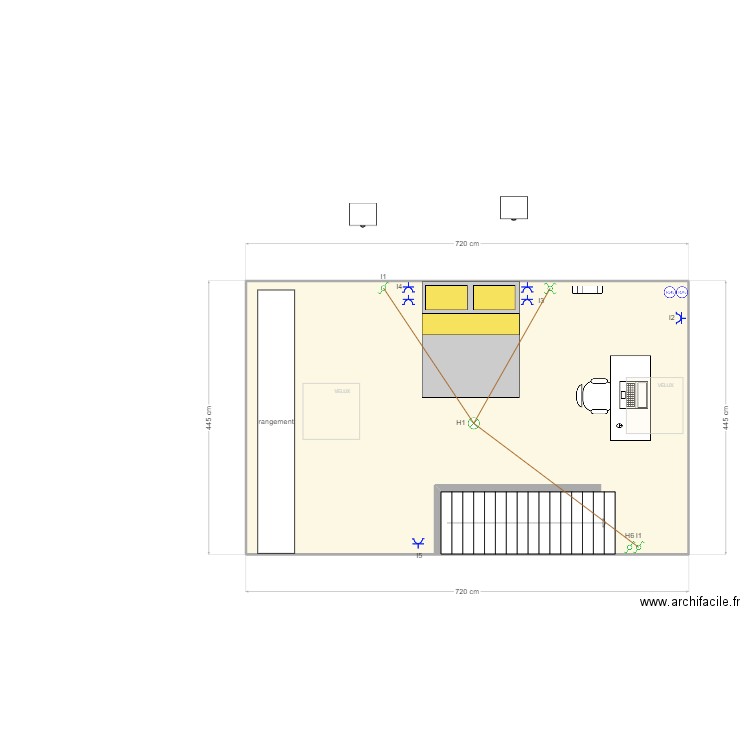 Etage 2 - ELEC. Plan de 1 pièce et 31 m2