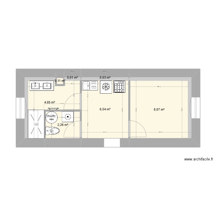 SCI . Plan de 7 pièces et 22 m2