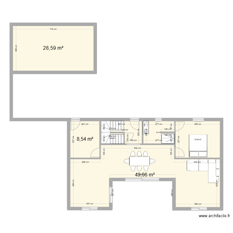 GICQUEL. Plan de 7 pièces et 112 m2