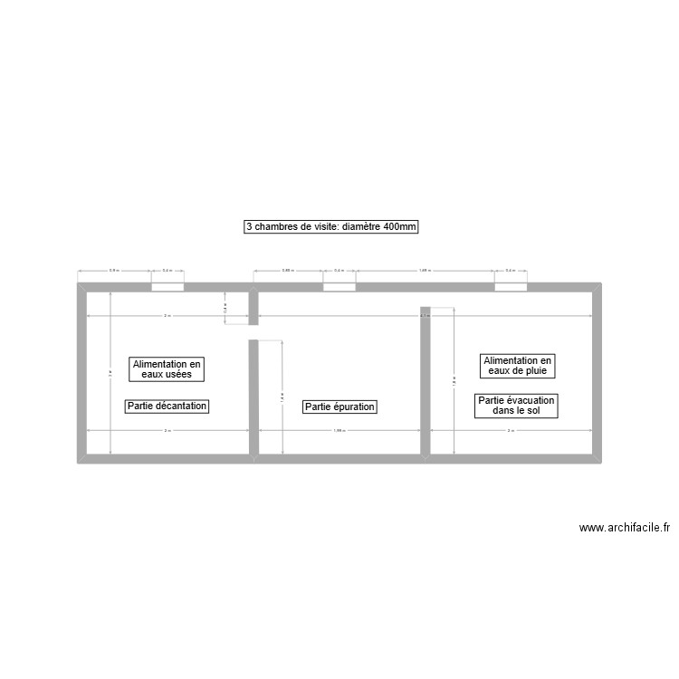 Définitif - plan 6 - Fosse septique. Plan de 1 pièce et 12 m2