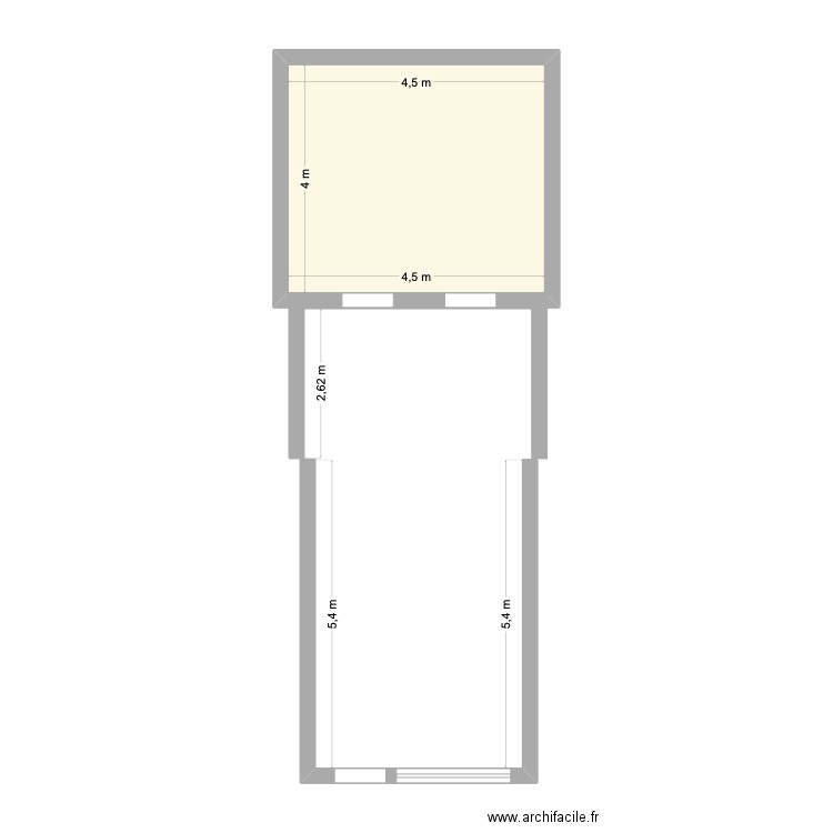 Plan galerie webinaire. Plan de 1 pièce et 18 m2