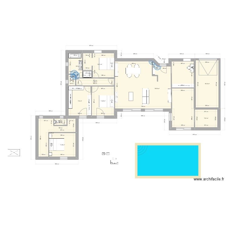 orange coudoulet extention 5. Plan de 12 pièces et 169 m2