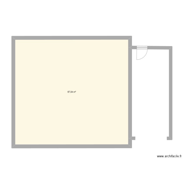 plan 2. Plan de 1 pièce et 67 m2