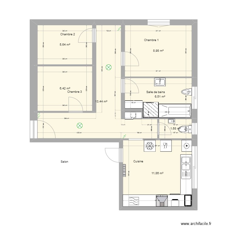 Plan d'ensemble_Ebauche_3. Plan de 7 pièces et 55 m2