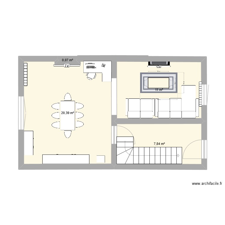 Plans maison vrais cote. Plan de 4 pièces et 39 m2