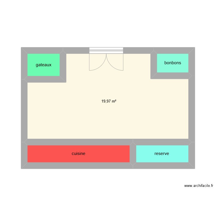 momo. Plan de 5 pièces et 27 m2