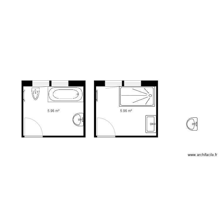 ZZVACHER. Plan de 2 pièces et 12 m2