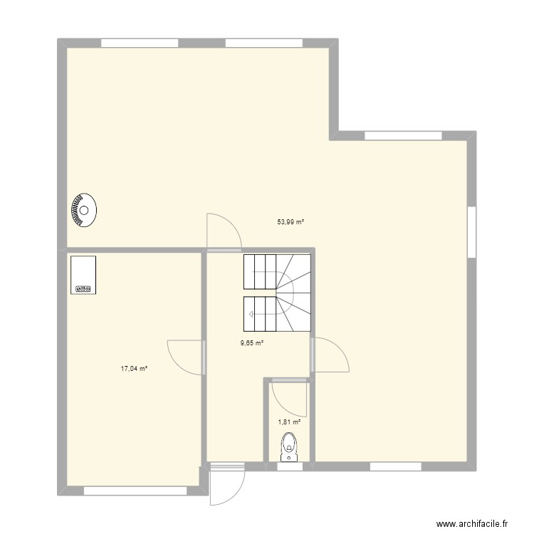 9 Paul Verlaine. Plan de 4 pièces et 82 m2