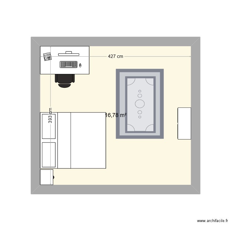 chambre lucas. Plan de 1 pièce et 17 m2