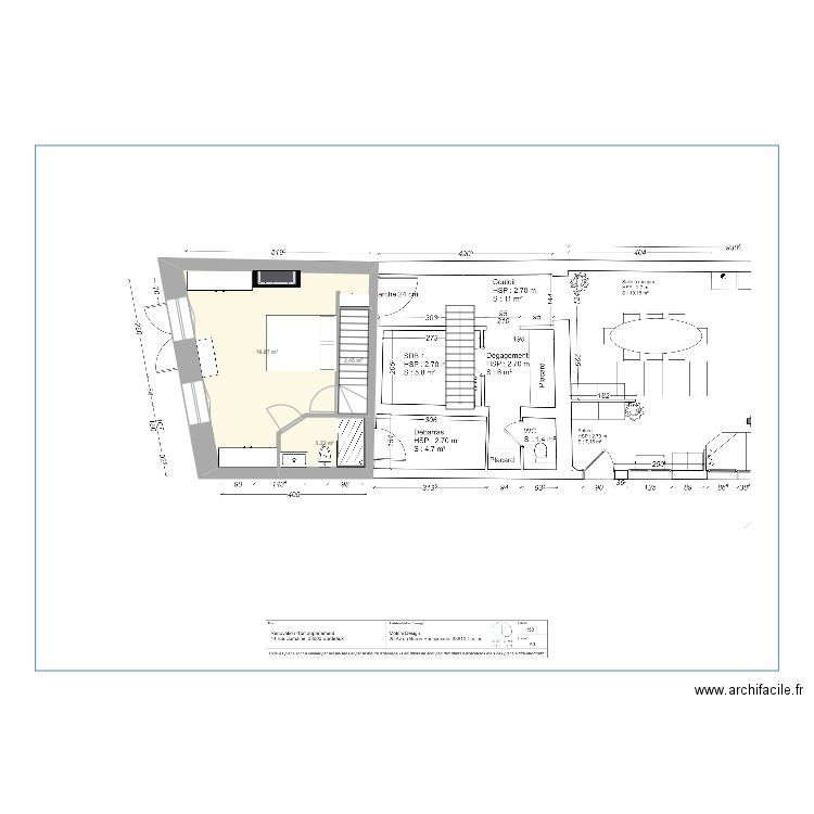 imane V4. Plan de 3 pièces et 26 m2