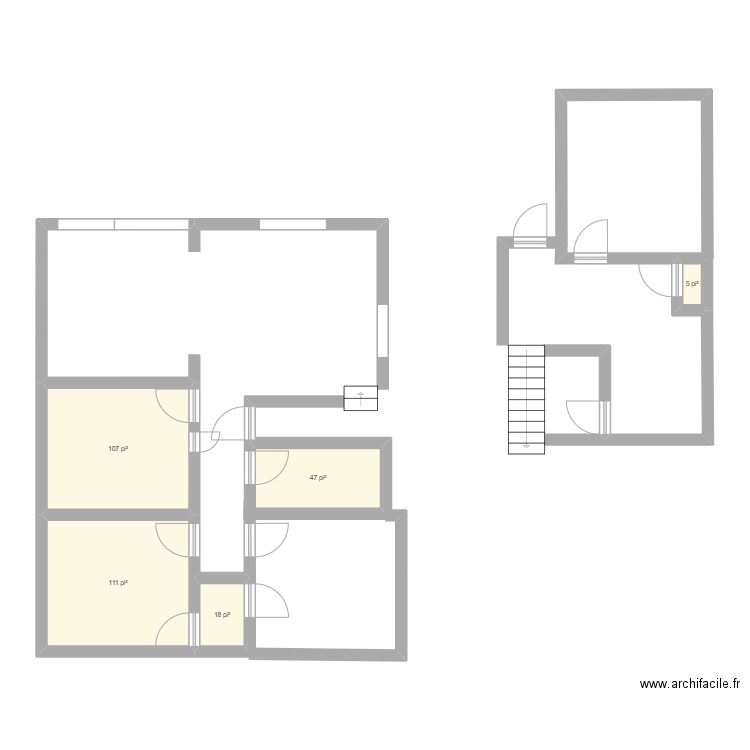 verdun2. Plan de 5 pièces et 27 m2