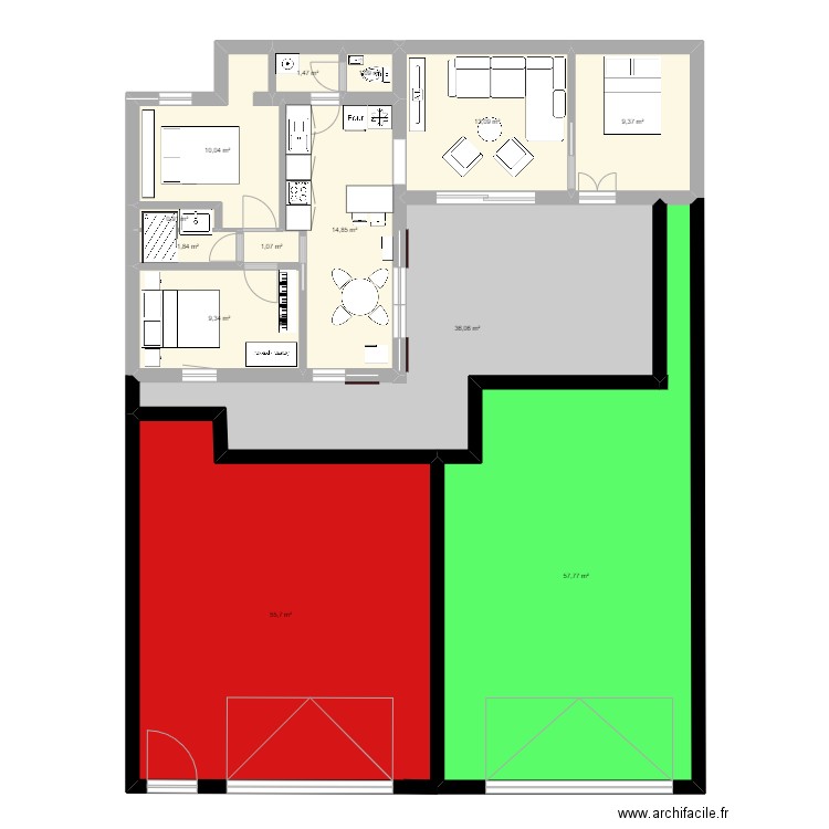 berenice. Plan de 13 pièces et 213 m2